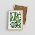 Plakat w ramie 30x40 - Oaza Natury - liście, tropikalne - rama drewno