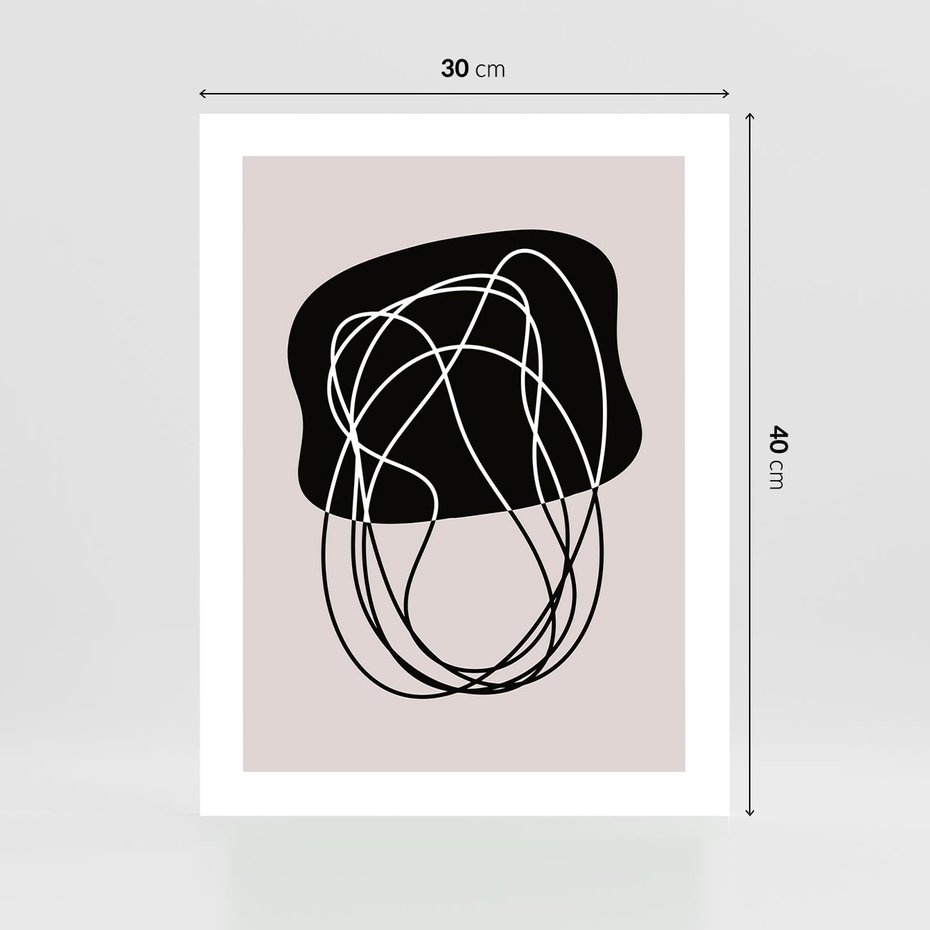 Plakat bez ramy 30x40 - Abstrakcyjne Harmonie - abstrakcyjne szkicowane linie, minimalizm