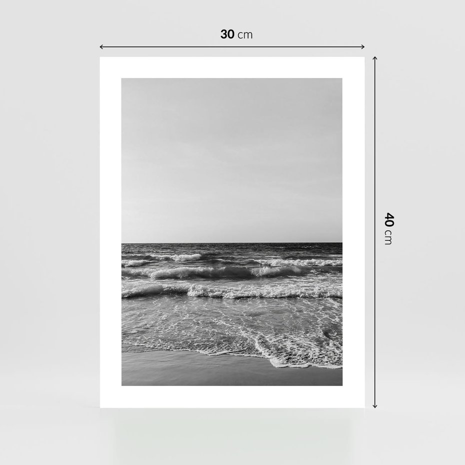 Plakat bez ramy 30x40 - Słuchaj Śpiewu Fal - morze, fale