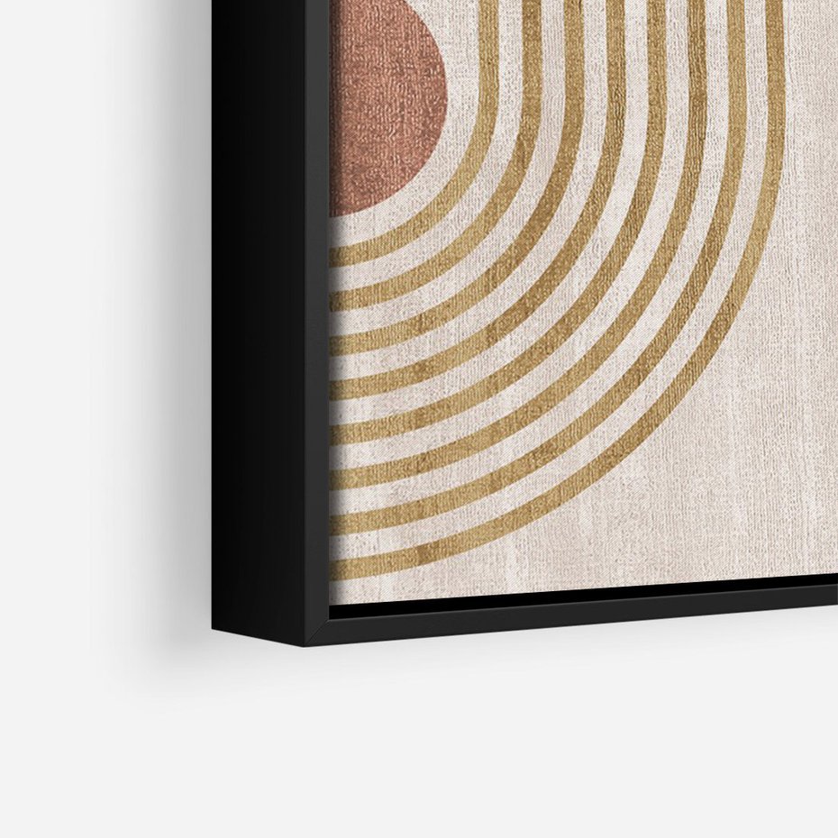 Obraz w ramie 70x100 - Melodia ukrytych snów - retro grafika, styl mid-century - rama czarna