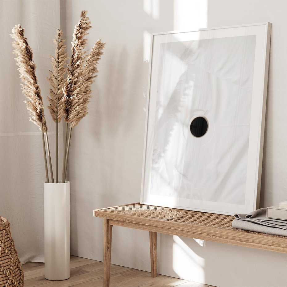 Plakat w ramie 50x70 - Prostota Rytuału - fotografia, minimalizm - rama biała