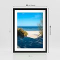 Plakat w ramie 30x40 - Spokój nad brzegiem morza - plaża, morze - rama czarna
