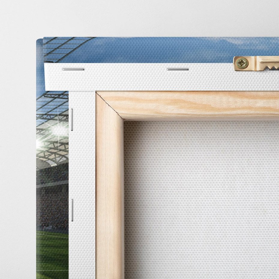 Obraz na płótnie 100x70 - Piłkarskie emocje - stadion, piłka nożna