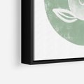 Obraz w ramie 50x70 - Zielony Świat Odpoczynku - abstrakcyjny zielony motyw, skandynawski design - rama czarna