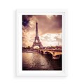 Plakat w ramie 50x70 - Eiffla: ikona Paryża - Eiffla, Paryż - rama biała