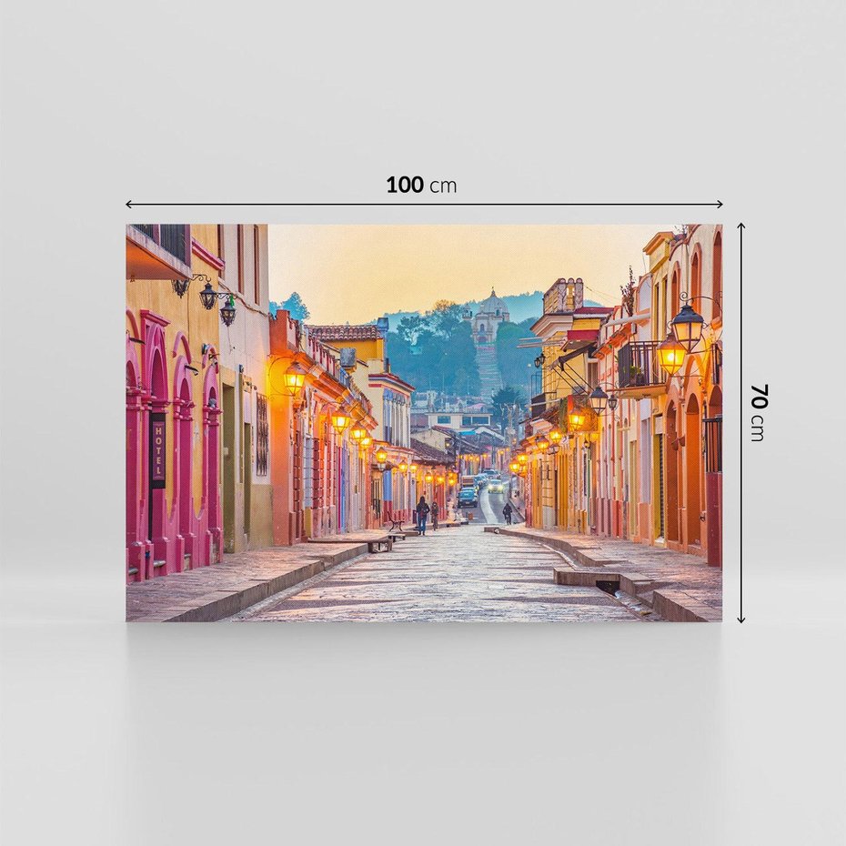 Obraz na płótnie 100x70 - W stronę marzycielskich horyzontów - włoska uliczka, wieczór