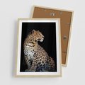Plakat w ramie 50x70 - Elegancja Jaguarowej Pantery - jaguar, pantera - rama drewno