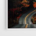 Obraz w ramie 80x80 - Jesienne Podróżowanie - fotografia, jesień - rama biała