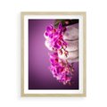Plakat w ramie 50x70 - Relaksująca orchidea w spa - spa, orchidea - rama drewno
