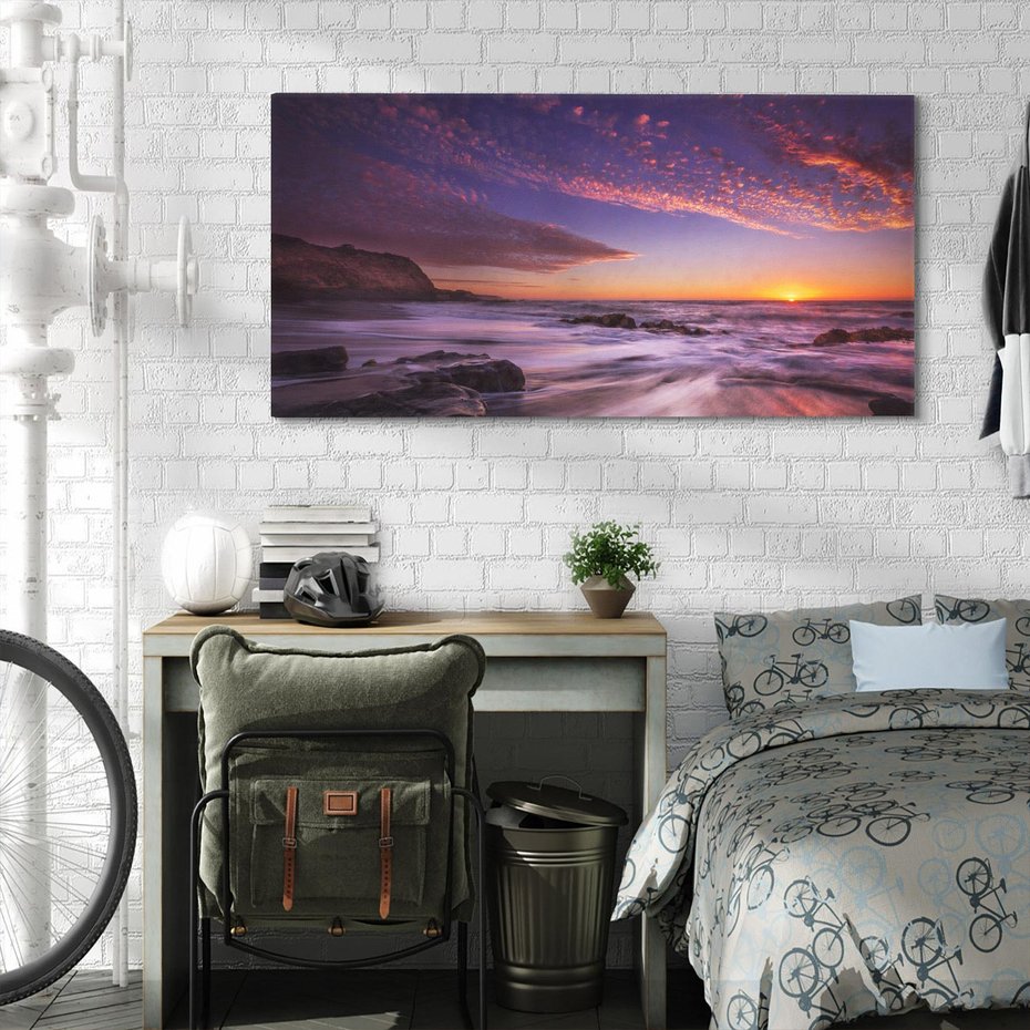 Obraz na płótnie 120x60 - Spojrzenie w głąb duszy - zachód słońca, zmierzch