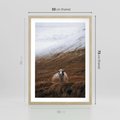 Plakat w ramie 50x70 - Owiecka panorama - góry, owca - rama drewno