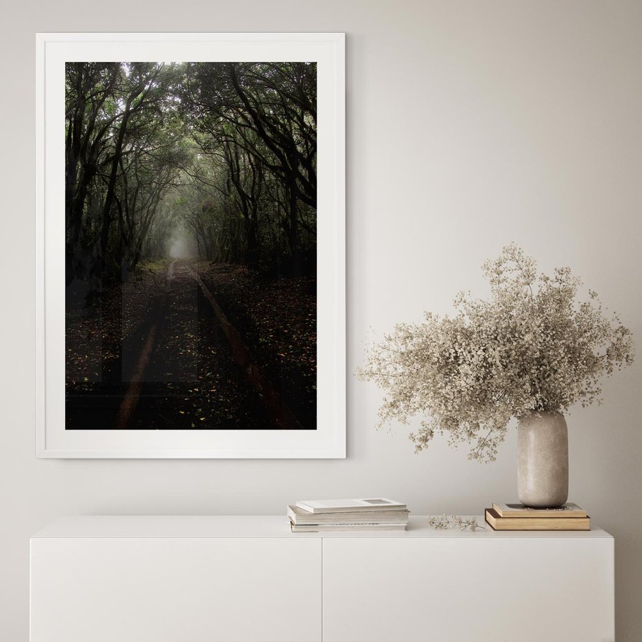 Plakat bez ramy 21x30 - Urok Drogi - las, droga