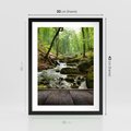 Plakat w ramie 30x40 - Strumyk w lesie - strumyk, w lesie - rama czarna