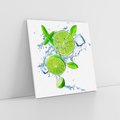Obraz na płótnie 70x70 - Świeżość limonek w wodzie - limonki, woda