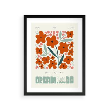 Plakat w ramie 30x40 - Abstrakcyjne Spektrum - kwiaty, abstrakcja - rama czarna