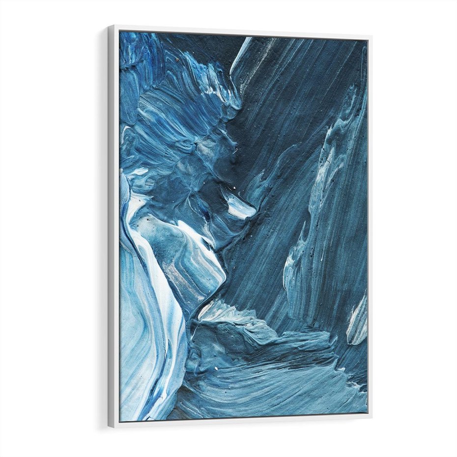 Obraz w ramie 70x100 - Wyrazista abstrakcja w akwareli - abstrakcja, akwarela - rama biała