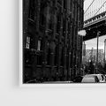 Obraz w ramie 120x80 - Ikona Miasta - Nowy Jork, most - rama biała
