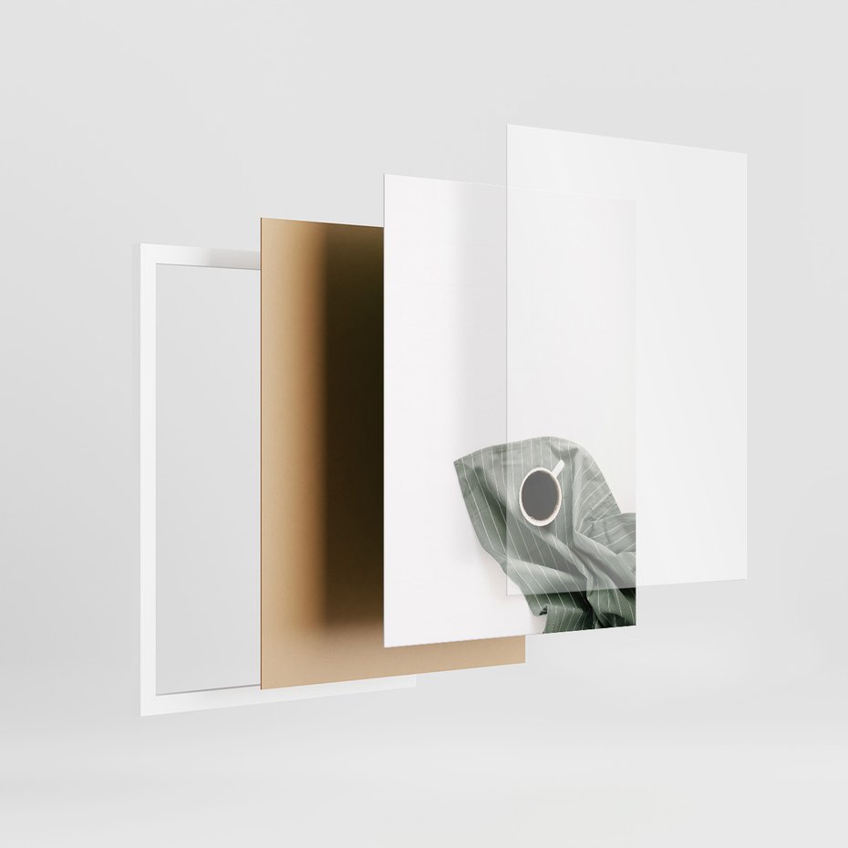 Zestaw obrazy w ramie 40x50 galeria - Kawa, typografia, do, kuchni - rama biała