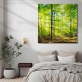 Obraz na płótnie 60x60 - Drzewa w harmonii - las, drzewa