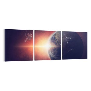 Obraz na płótnie 120x40 - Kosmiczne horyzonty - kosmos, ziemia
