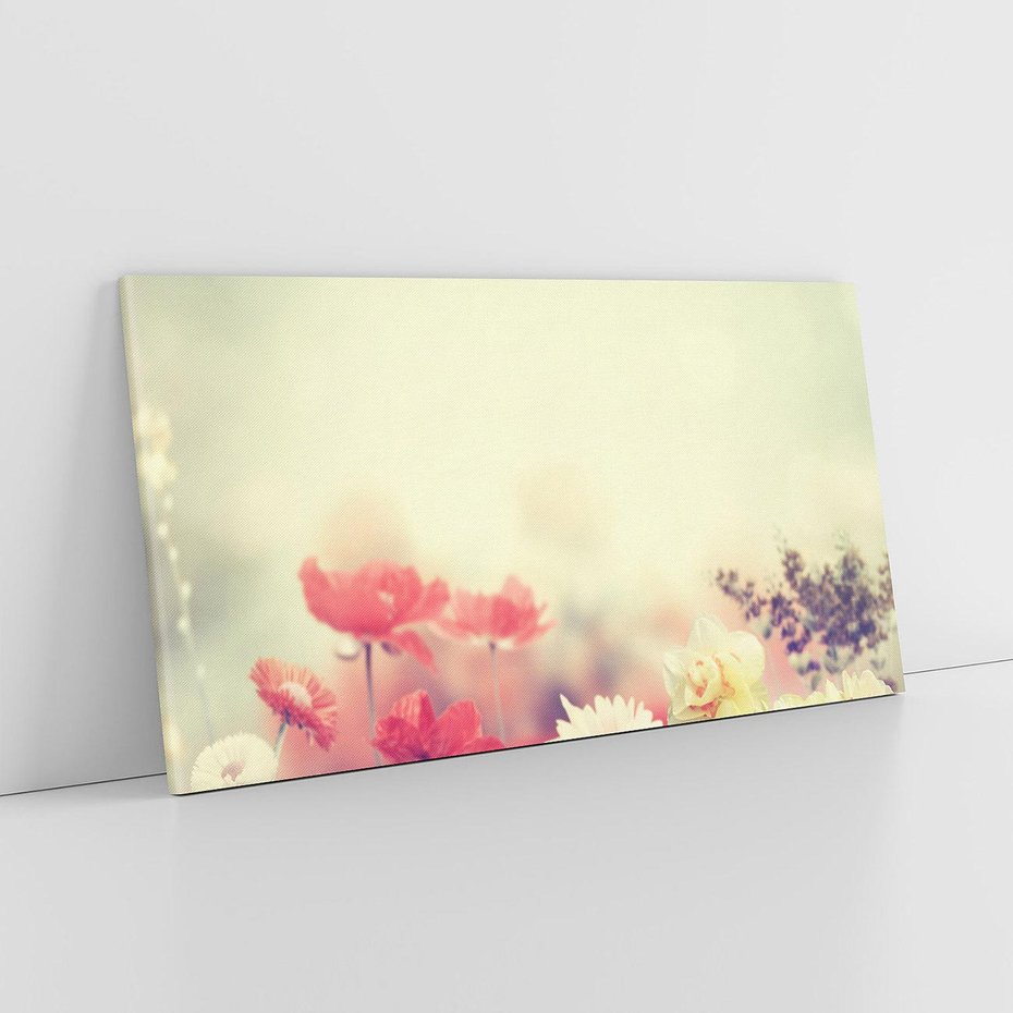 Obraz na płótnie 100x50 - Delikatne kwiaty pastelowe - kwiaty, pastelowe