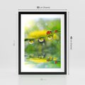 Plakat w ramie 30x40 - Deszczowa Biedronka - biedronka, deszcz - rama czarna