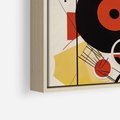 Obraz w ramie 80x80 - Wnętrza Refleksyjnego Światła - modernistyczny obraz, styl bauhaus - rama drewno