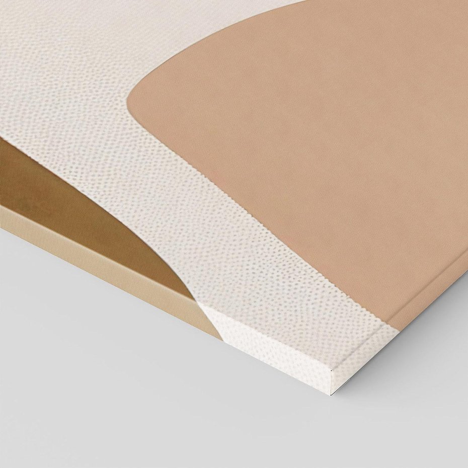 Obraz na płótnie 70x100 - Harmonia chaosu i porządku - abstrakcyjne kształty, kolory beżu i brązu