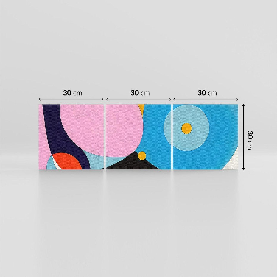 Obraz na płótnie 90x30 - Kolorowe Ulotności - abstrakcyjny obraz olejny, żywe kolory