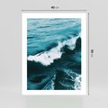 Plakat bez ramy 40x50 - Wibracje Oceanu - turkusowy ocean, fale