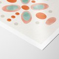 Plakat bez ramy 21x30 - Symfonia Natury - abstrakcyjne plamy w odcieniach pomarańczowym, kropki plamki