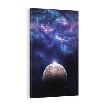 Obraz na płótnie 80x120 - Kosmos - Ziemia i Księżyc - kosmos, ziemia