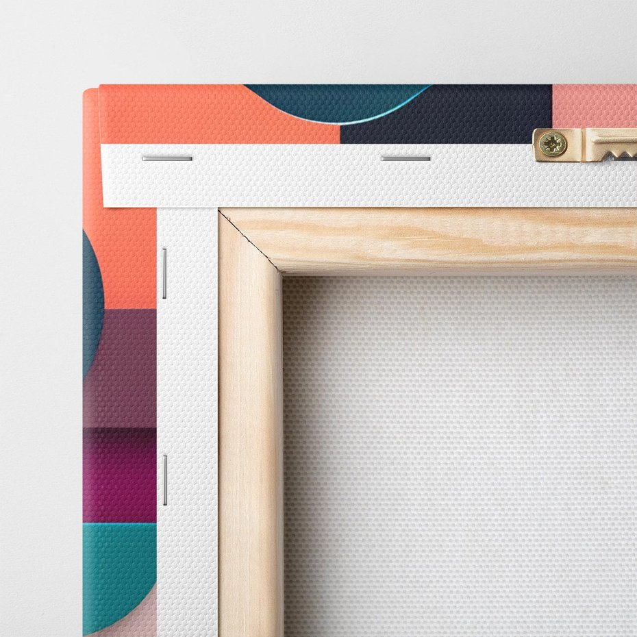 Obraz na płótnie 120x80 - Przenikanie przestrzeni czasu - abstrakcja, geometria