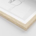 Plakat w ramie 30x40 - Rozkwitające Echa - szkic, minimalizm - rama drewno
