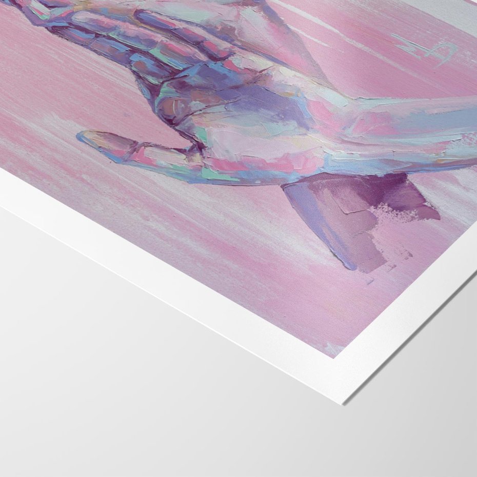 Plakat bez ramy 21x30 - Splecione - obraz olejny, pastelowe kolory