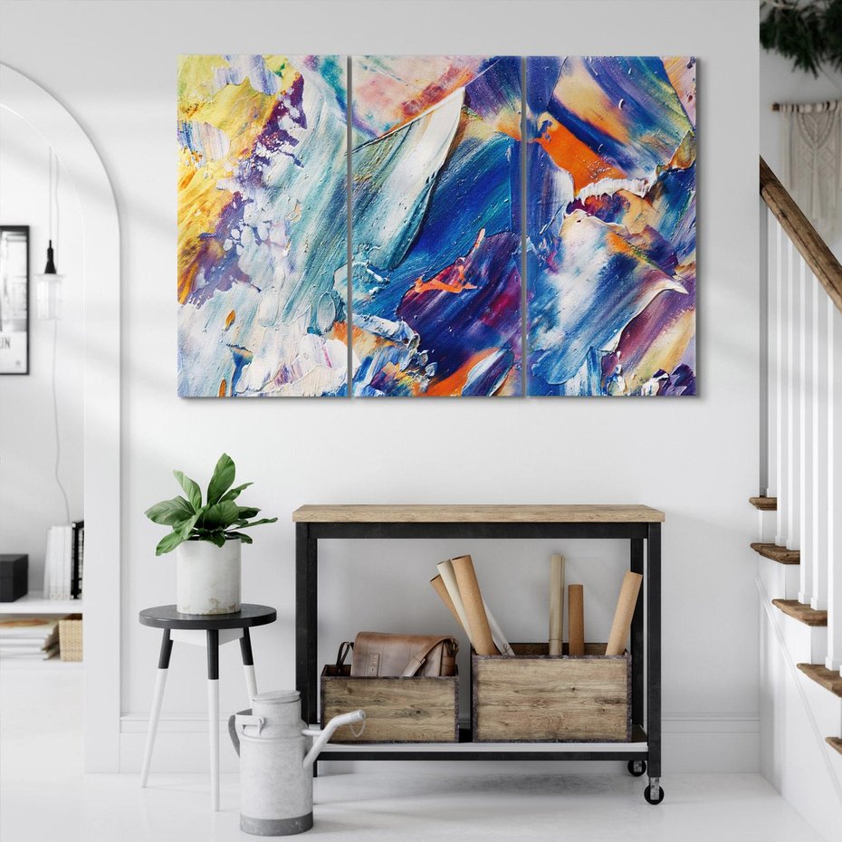 Obraz na płótnie 120x80 - Rytmy ukrytych pragnień - chaos i abstrakcja, plamy koloru