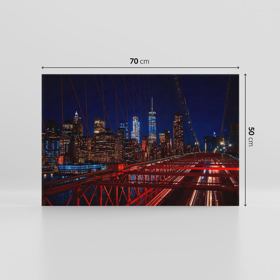 Obraz na płótnie 70x50 - Most w Nowym Jorku - Manhattan - most, Nowy Jork