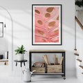 Plakat bez ramy 21x30 - Różowy Liść Monstery - różowy liść monstery, nowoczesna fotografia