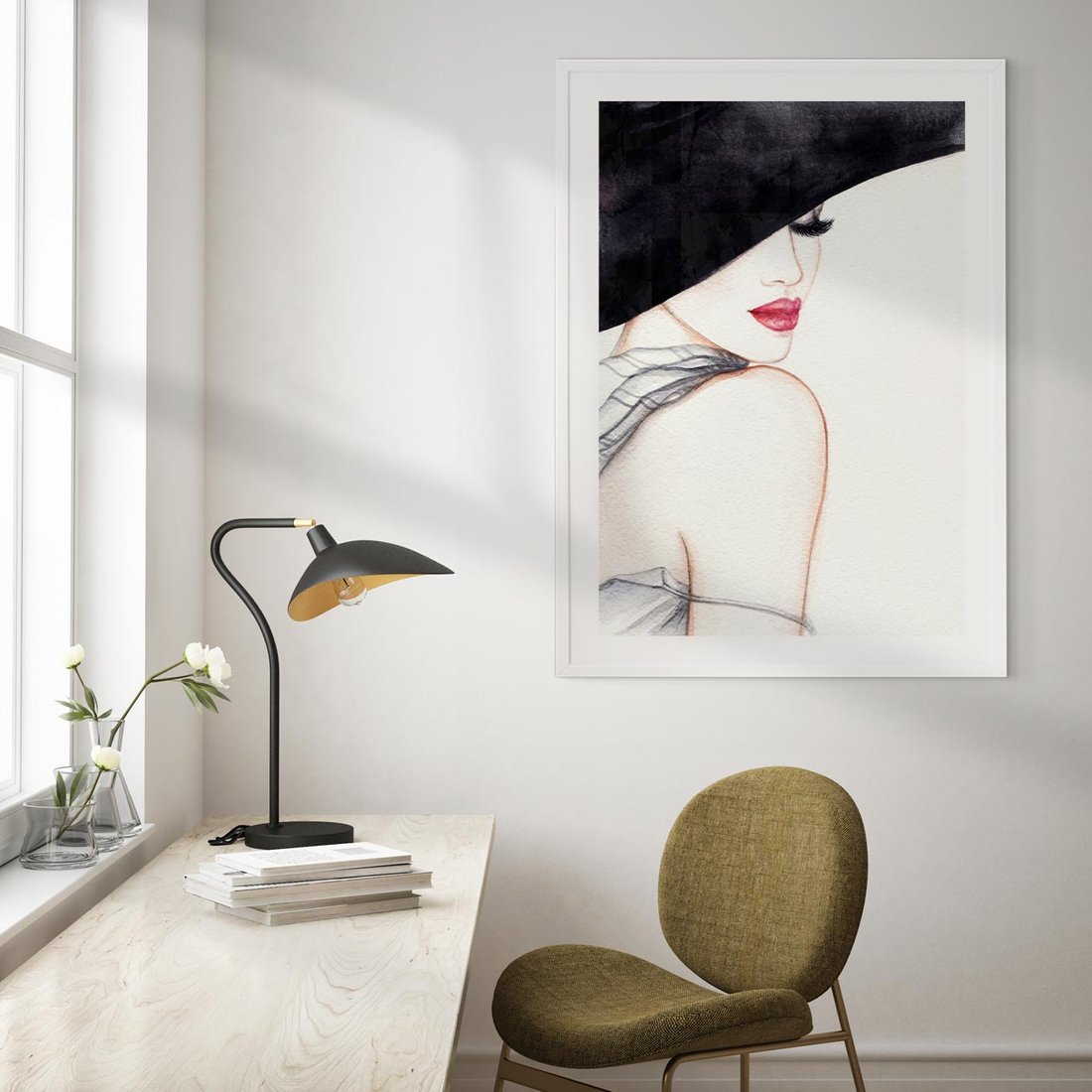 Plakat bez ramy 40x50 - Stylowa Ekspresja - kobieta, moda