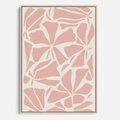 Obraz w ramie 50x70 - Akwarelowe Promienie - abstrakcyjne boho kwiaty, kompozycja - rama drewno