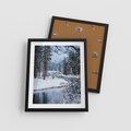 Plakat w ramie 40x50 - Śnieżne cuda - zima, las - rama czarna