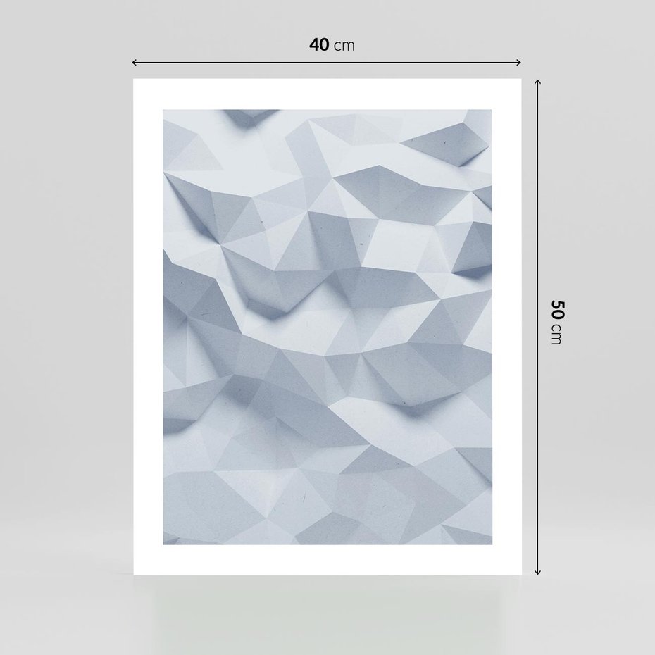 Plakat bez ramy 40x50 - Trójwymiarowa geometria - geometria, 3d