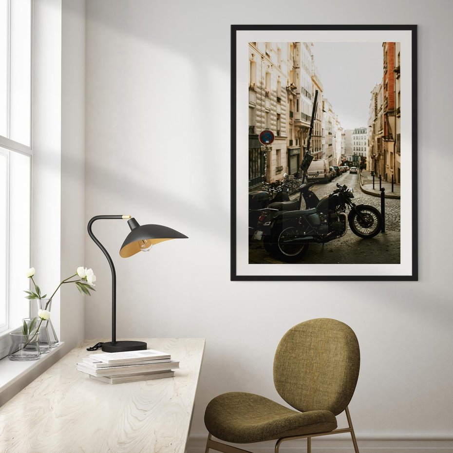 Plakat bez ramy 30x40 - Ducha Przygody - motor, uliczka