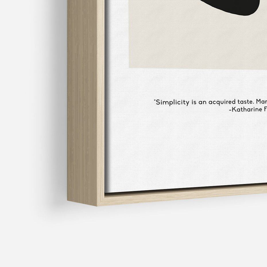 Obraz w ramie 70x100 - Prostota w kształcie - abstrakcja, maźnięcie farbą - rama drewno