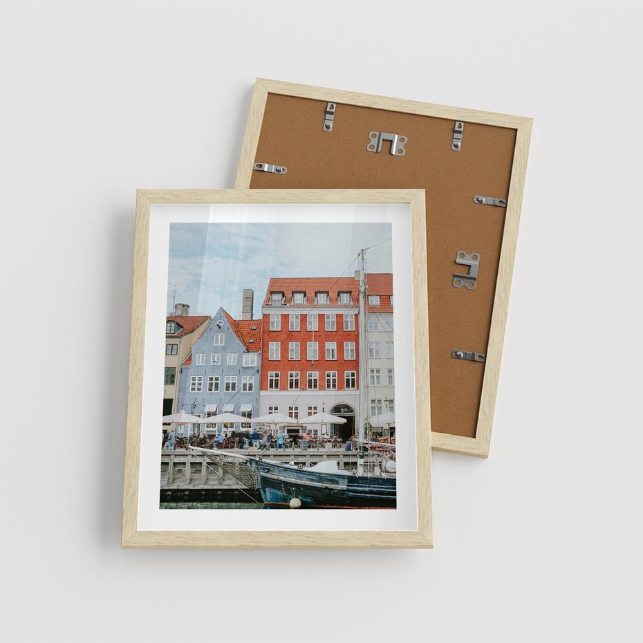 Plakat w ramie 40x50 - Miejska Dynamika - Dania, Kopehaga - rama drewno