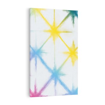 Obraz na płótnie 70x100 - Wibracje podświadomego hałasu - tęczowe kolorowe plamy, wybuchy