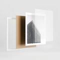 Plakat w ramie 40x50 - Wzorce Wysokości - architektura, wysoki wieżowiec - rama biała