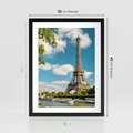 Plakat w ramie 30x40 - Paryż Eiffla - Paryż, Eiffla - rama czarna