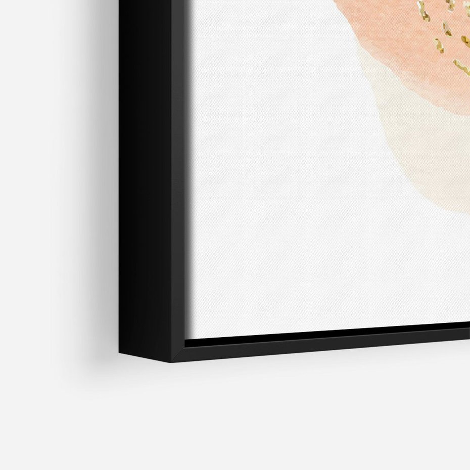 Obraz w ramie 50x70 - Migotliwe Kształty i Plamy - abstrakcyjne akwarelowe plamy, minimalizm - rama czarna