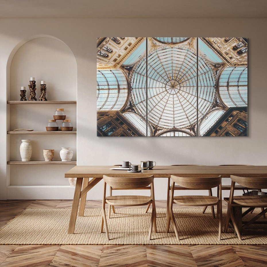 Obraz na płótnie 120x80 - Magia Sklepienia - sklepienie, szklany dach